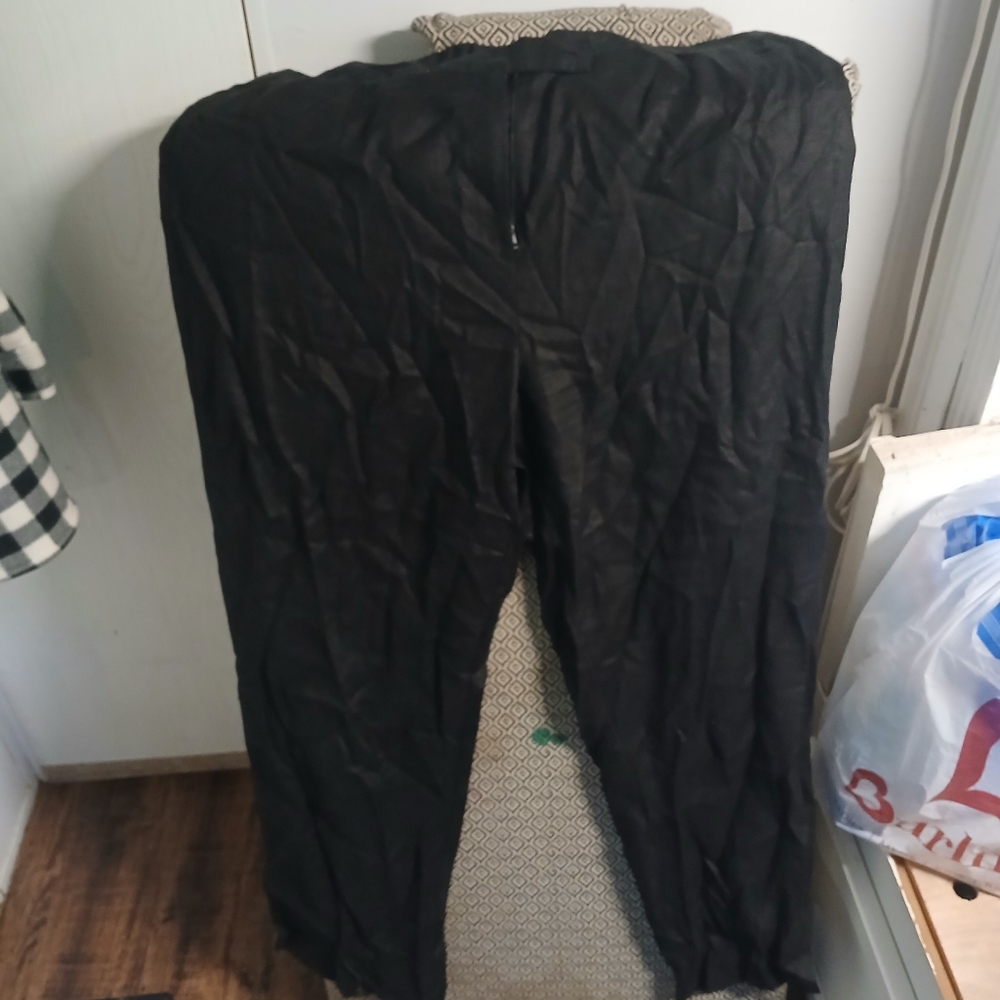 Linen Career Casual Black Pants